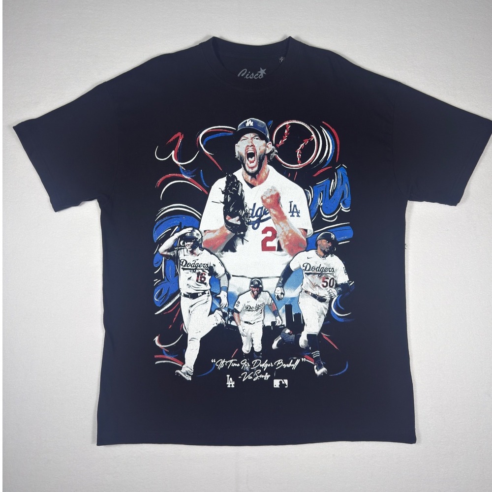 Cisco Pretty Boy Los Angeles Dodgers Graphic T-Shirt Mens Large Black MLB LA Tee - Picture 3 of 9